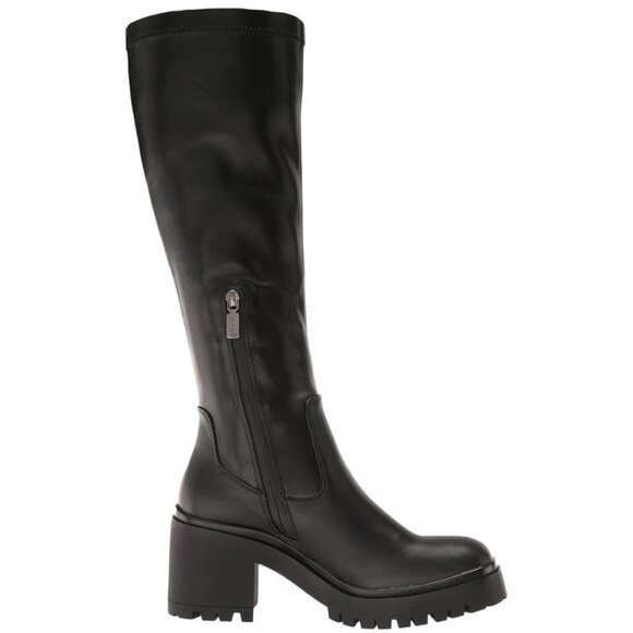 BLONDO ROUSE Size 8 Black Waterproof Leather Knee-High Lug Platform Boots - Picture 3 of 16